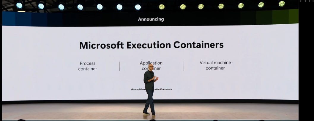 Build keynote slide announcing Microsoft Execution Containers (MXC)